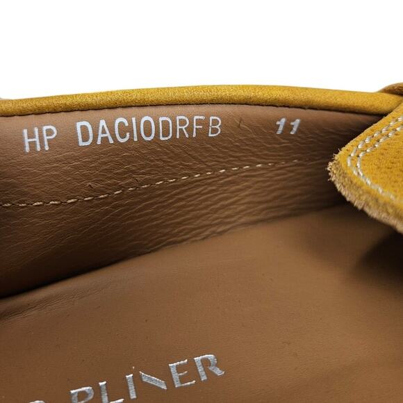 Donald Pliner 11 Dacio Driver Textured Calf Leather Slip On Loafer Yellow
